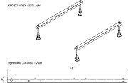 Ножки для ванны Marka One Aelita Slim 03аесл7580 Черные-1
