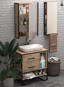 Шкаф пенал 1MarKa Grunge Loft 35П Ц0000007985 подвесной Дуб Вотан-2