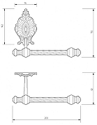 Держатель туалетной бумаги Migliore Elisabetta 16992 Бронза-1