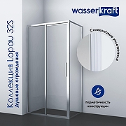 Душевой уголок WasserKRAFT Lopau 120x90 32S07L профиль Хром стекло прозрачное-1