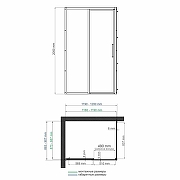 Душевой уголок WasserKRAFT Lopau 120x90 32S07L профиль Хром стекло прозрачное-5