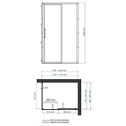 Душевой уголок WasserKRAFT Lopau 120x90 32S07R профиль Хром стекло прозрачное-5