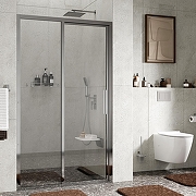 Душевая дверь WasserKRAFT Lopau 120 32S05L профиль Хром стекло прозрачное-5
