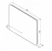 Зеркало Art&Max Ravenna AM-Rav-800-700-DS-F с подсветкой с бесконтактным выключателем-6
