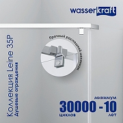 Душевой уголок WasserKRAFT Leine 100х100 35P38 профиль Хром стекло прозрачное-4