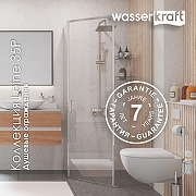 Душевой уголок WasserKRAFT Leine 100х100 35P38 профиль Хром стекло прозрачное-7