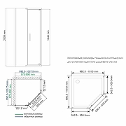 Душевой уголок WasserKRAFT Leine 100х100 35P38 профиль Хром стекло прозрачное-15