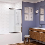 Шторка на ванну WasserKRAFT Main 100 41S02-100RM профиль Хром стекло матовое-8