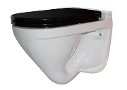 Унитаз Sanita Luxe Attica Luxe Color Black WC.WH/Attica/DM/BLK.G/S1 Белый с черным сиденьем Микролифт