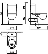 Унитаз компакт Sanita Luxe Art Luxe SL DM WC.CC/Art/2-DM/WHT.G/S1 Белый с бачком и сиденьем Микролифт-7