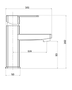 Смеситель для раковины Orange OneLife P06-021b Черный матовый-8