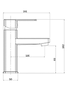 Смеситель для раковины Orange OneLife P06-021b Черный матовый-8