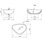 Раковина накладная Salini Gloria 06 56 1102206M Белая матовая-5