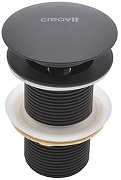 Донный клапан Creavit SF030.SYM click-clack Черный матовый