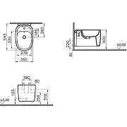 Биде Vitra Plural 7831B483-0288 подвесное Черное матовое-4
