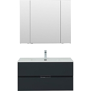 Комплект мебели для ванной Aquanet Алвита New 100 274201 подвесной Антрацит-2