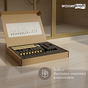 Душевая дверь WasserKRAFT Aisch 90 55P04 профиль Матовое золото стекло прозрачное-3