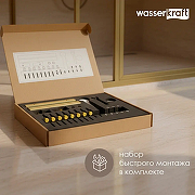 Душевой уголок WasserKRAFT Aisch 90x90 55P03 профиль Матовое золото стекло прозрачное-6