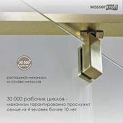 Душевой уголок WasserKRAFT Aisch 90x100 55P18 профиль Матовое золото стекло прозрачное-2