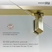 Душевой уголок WasserKRAFT Aisch 120x100 55P10 профиль Матовое золото стекло прозрачное-4