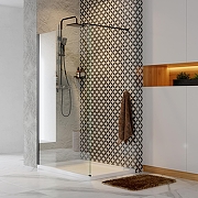 Душевая перегородка WasserKRAFT Abens 90 20W39 профиль Черный стекло прозрачное-2