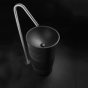 Раковина напольная Kerasan Artwork Barrel 45 474331 Черная матовая-1