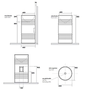 Раковина напольная Kerasan Artwork Barrel 45 474331 Черная матовая-3