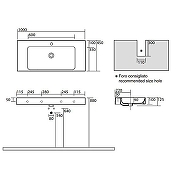 Раковина подвесная Kerasan Cento 100 355001*1 Белая-6
