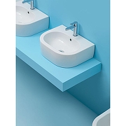 Раковина накладная Kerasan Flo 60 314201*1 Белая-4