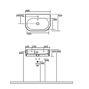 Раковина накладная Kerasan Flo 60 314201*1 Белая-11