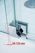 Душевой уголок Cezares Slider 80x80 SLIDER-AH-1-80-70/80-C-Cr профиль Хром стекло прозрачное-1