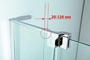 Душевой уголок Cezares Slider 80x80 SLIDER-AH-1-80-70/80-C-Cr профиль Хром стекло прозрачное-7