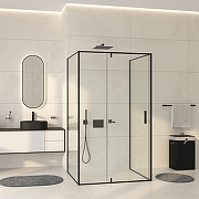 Душевой уголок WasserKRAFT Elbe 120x90 74P21 профиль Черный стекло прозрачное-4