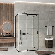 Душевой уголок WasserKRAFT Elbe 120x100 74P26 профиль Черный стекло прозрачное-5
