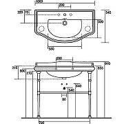 Консоль под раковину Kerasan Retro 100 730090 Хром-7
