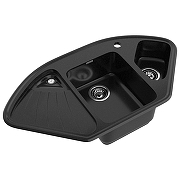 Кухонная мойка GranFest Corner GF-C1040E Черная-1