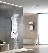 Душевая панель Ceruttispa Adige W CT8979 с гидромассажем Белая глянцевая-1