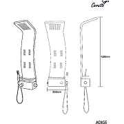 Душевая панель Ceruttispa Adige W CT8979 с гидромассажем Белая глянцевая-2