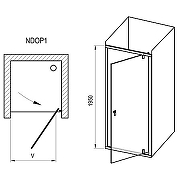 Душевая дверь Ravak Nexty NDOP1-80 03O40C00Z1 профиль Хром стекло Transparent-5