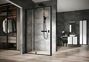 Душевая стенка Ravak Nexty NPS-90 90O70300Z1 профиль Черный стекло Transparent-1