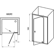 Душевая дверь Ravak Nexty NDOP2-110 03OD0C00Z1 профиль Хром стекло Transparent-5