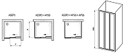 Душевая дверь Ravak Supernova ASDP3-80 00V403R2ZG профиль Черный матовый стекло Grape-2