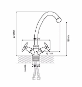 Смеситель для кухни Ekko E42020-1 Хром-5