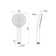 Ручной душ Iddis Ray RAY3F0Ci18 Хром-4