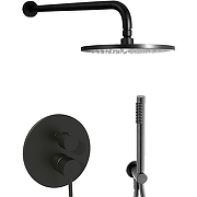 Душевая система Paffoni Light KITLIG018NO Черная матовая-1