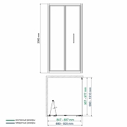 Душевой уголок WasserKRAFT Weser 90x100 78F18 профиль Хром стекло прозрачное-9