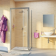 Душевой уголок WasserKRAFT Weser 100x100 78F19 профиль Хром стекло прозрачное-4