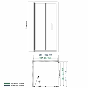 Душевой уголок WasserKRAFT Weser 100x100 78F19 профиль Хром стекло прозрачное-9