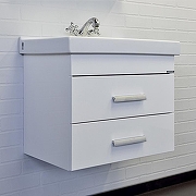 Тумба с раковиной Comforty Никосия 60П 00-00011161 подвесная Белая глянцевая-3