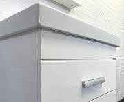 Тумба с раковиной Comforty Никосия 60П 00-00011161 подвесная Белая глянцевая-5